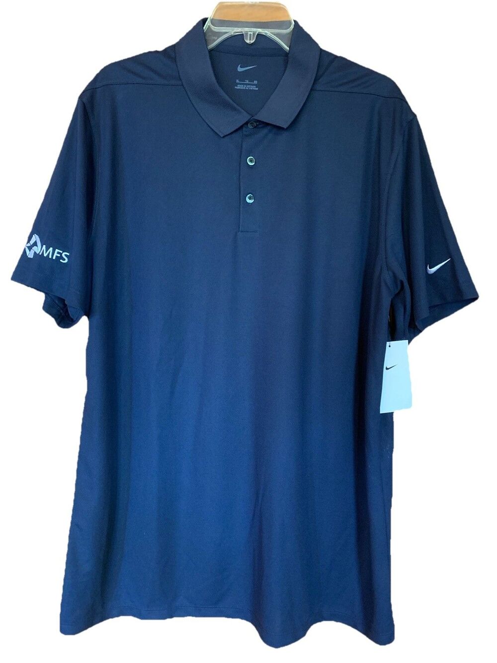 New! Nike Men’s Polo Golf Shirt Sz XL Navy Swoosh *Note